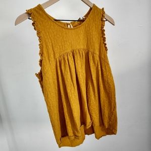 Lucky Brand marigold flowy tank top